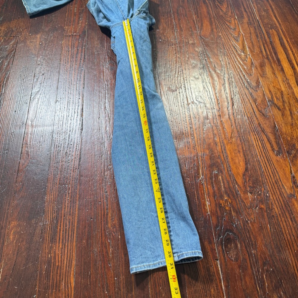 American Eagle Jeans Mens 31x32 Blue Slim Straight Stretch Faded Whiskers - Picture 6 of 10